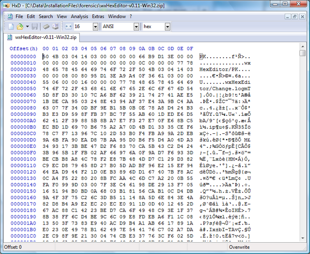 hxd hex editor find function