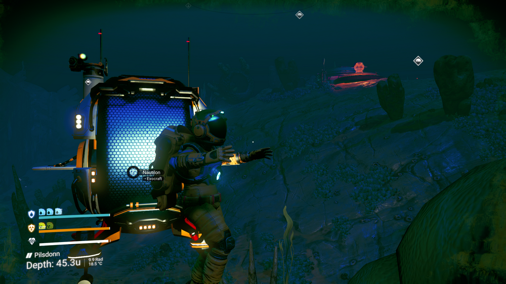 NMS under water outside vehicle